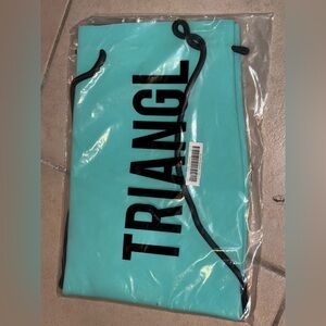 NIB Triangl Aqua and Black Swimwear Bag
